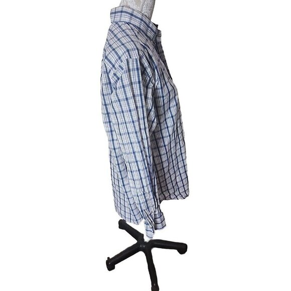 Vineyard Vines Shirt Whale Button Down White Plaid Slim Fit Men's Large - Picture 3 of 9